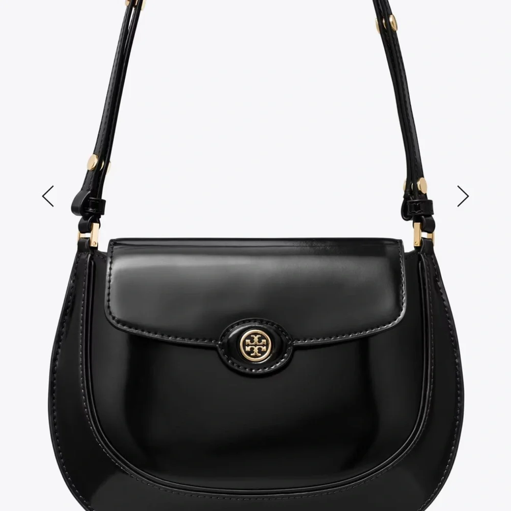 Tory Burch Robinson Spazzolato small flap bag black - Picture 8 of 11
